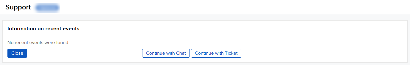 The recent events panel in broker portal. 